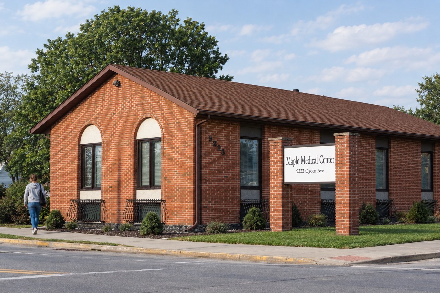Maple Medical Center building at the corner of Ogden Ave and Arthur Ave in Brookfield, IL